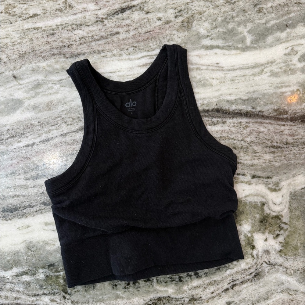 ALO Yoga Black Sports Bra - Picture 5 of 7